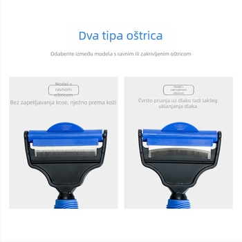 Dvojfunkcijski češalj za kućne ljubimce, rotirajućom glavom za raščešljavanje čvorova i uklanjanje dlake, od TPR materijala