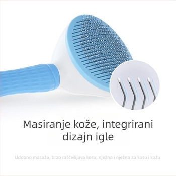 Nerđajući čelični igličasti češalj za mačke i pse – samočišćenje, njega dlake, uklanjanje dlaka Zhengbang