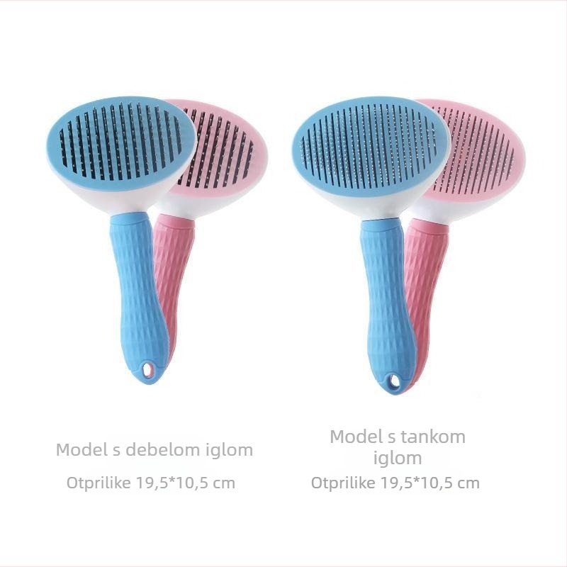 Nerđajući čelični igličasti češalj za mačke i pse – samočišćenje, njega dlake, uklanjanje dlaka Zhengbang