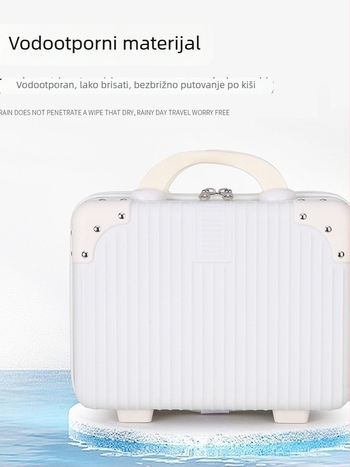 Kozmetički neseser od PP materijala, uzorak pruga, zatvarač, 0,8 kg; vodootporan, otporan na habanje, zaštita od krađe; za kućno skladištenje; unisex