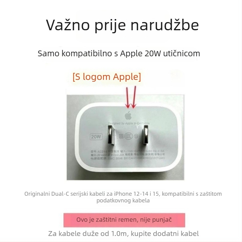 Zaštitna navlaka za kabel za iPhone 14, otporna na lom, crtić dizajn