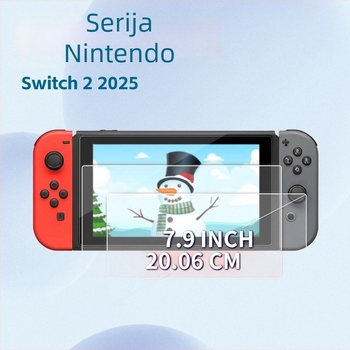 Kaljeno staklo zaštitno za zaslon Nintendo Switch OLED – 0,33 mm, prozirnost >93%, HD jasnoća, otporan na otiske prstiju, otpornost na padove, prašinu otporan