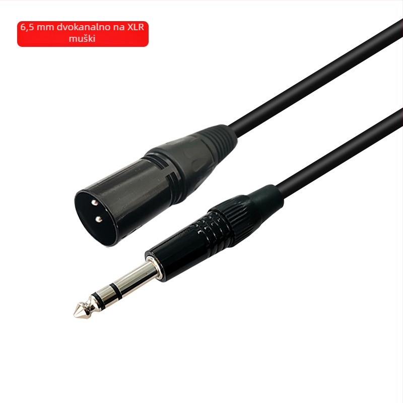 Easy Barium audio kabel 6,5 mm na XLR balansirani, trožilni vodnik, niklani konektori, OFC bakreni vodiči