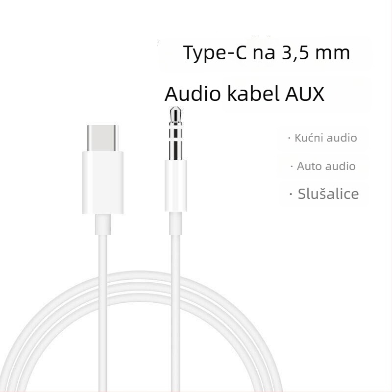 Kabel za auto audio za iPhone: Lightning na 3,5 mm i USB-C audio kabel