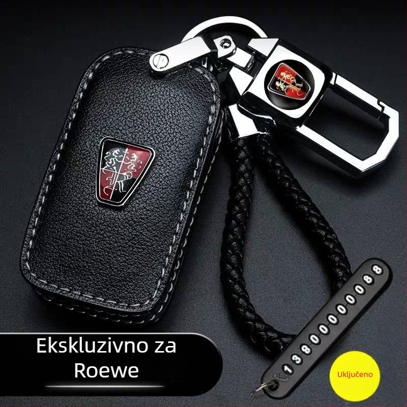Roewe futrola za ključeve za modele i5, 350, RX3, 360, RX8, i6 Plus, RX5 Max — nojeva koža, visoka kvaliteta, unisex
