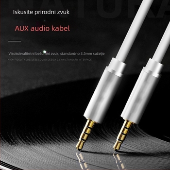 3.5 mm AUX audio kabel US-002, pozlaćeni, jezgra od emajliranog bakra, ROHS