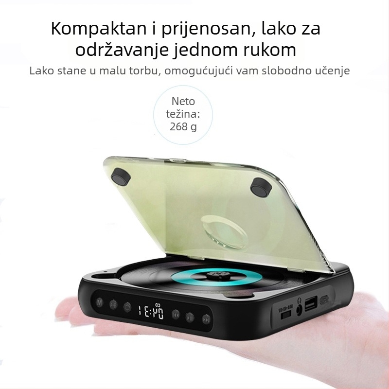 FIREBOX Minicd Prijenosni CD player – Walkman-stil, USB sučelje, AUX izlaz, Bluetooth 5.3, CD/WMA reprodukcija