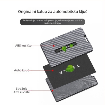 Držač kartice ključa Tesla za Model Y i Model 3 — ABS plast, Minimalistički stil, NFC, Kopča