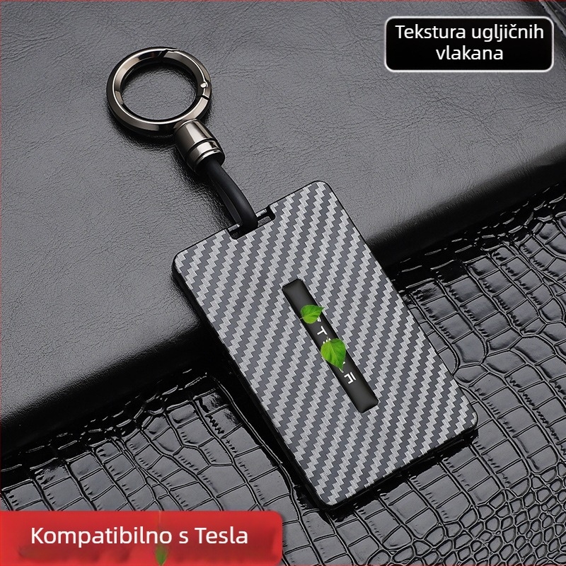 Držač kartice ključa Tesla za Model Y i Model 3 — ABS plast, Minimalistički stil, NFC, Kopča