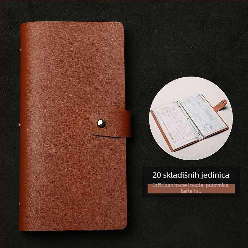 Višenamjensko PU kožno skladište za kartice i banknote — univerzalni model (Materijal: PU umjetna koža; Ispis loga: reljef/sitotisak; Obrada i prilagodba: podrška; Tip: skladištenje banknota)