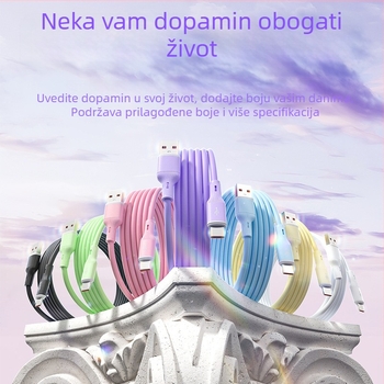 USB-C podatkovni kabel 3-u-1 za brzo punjenje, pleteni metalni dizajn, 120W max, s jednim konektorom