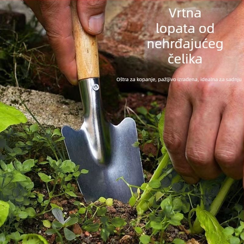 Lopata od nehrđajućeg čelika za vrtlarstvo Bo Huang, za cvijeće i plijevljenje