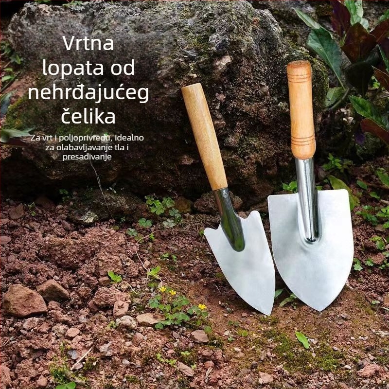 Lopata od nehrđajućeg čelika za vrtlarstvo Bo Huang, za cvijeće i plijevljenje