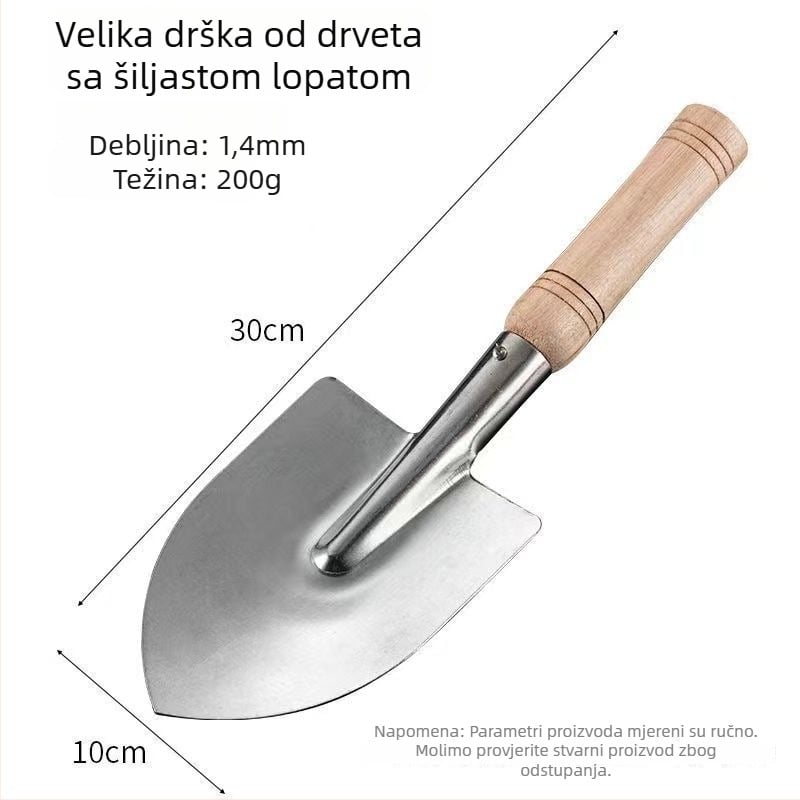 Lopata od nehrđajućeg čelika za vrtlarstvo Bo Huang, za cvijeće i plijevljenje