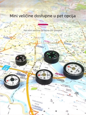 Mini kompas, prijenosni, lagan, DIY dijelovi, dodatak za torbu
