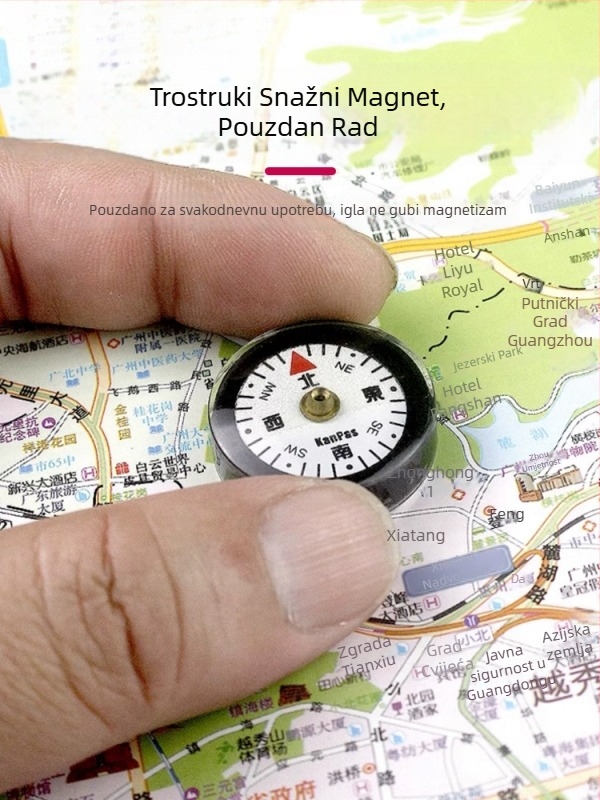 Mini kompas, prijenosni, lagan, DIY dijelovi, dodatak za torbu