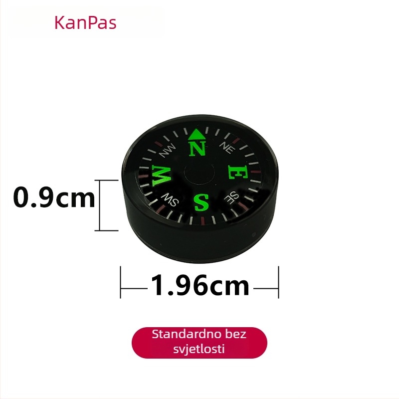Mini kompas, prijenosni, lagan, DIY dijelovi, dodatak za torbu