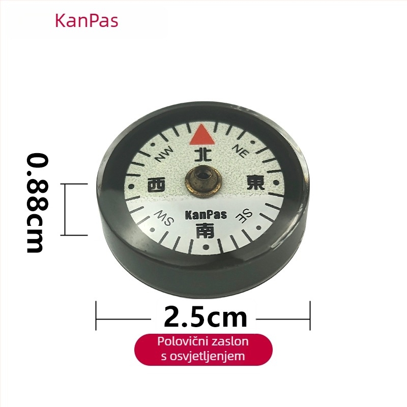 Mini kompas, prijenosni, lagan, DIY dijelovi, dodatak za torbu
