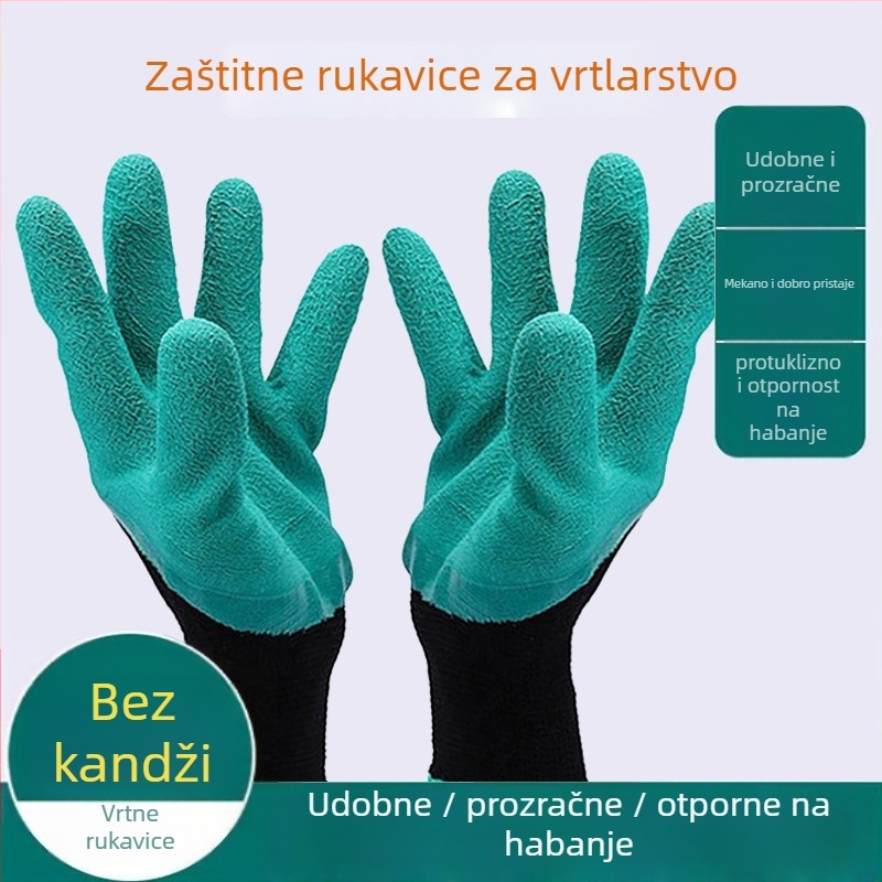 Rukavice za sadnju s kandžama – Jedna veličina; Materijal: Drugo; Pogodno za vrtlarenje, plažu