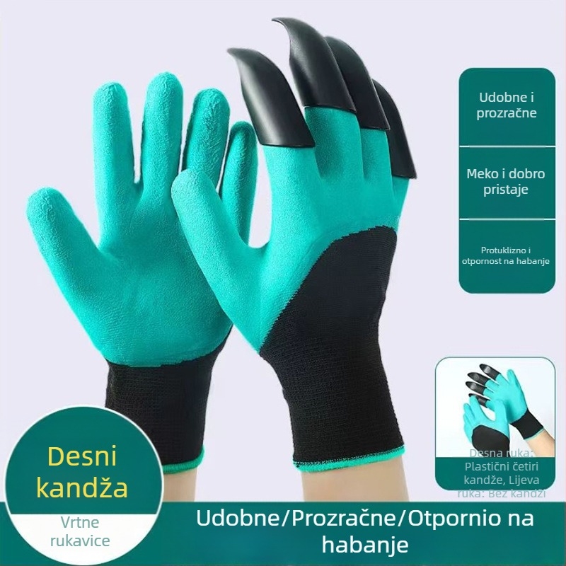 Rukavice za sadnju s kandžama – Jedna veličina; Materijal: Drugo; Pogodno za vrtlarenje, plažu