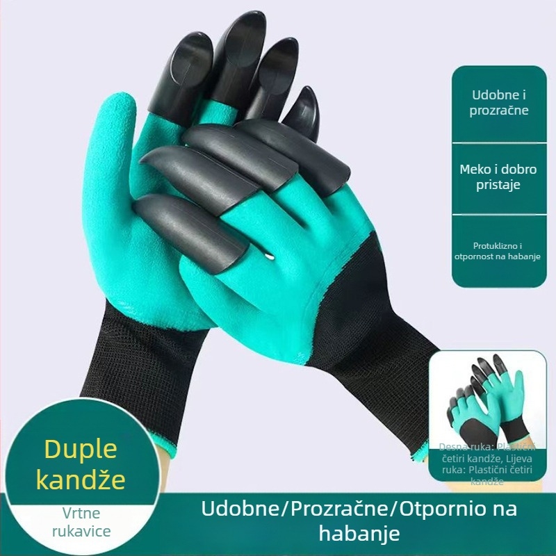 Rukavice za sadnju s kandžama – Jedna veličina; Materijal: Drugo; Pogodno za vrtlarenje, plažu
