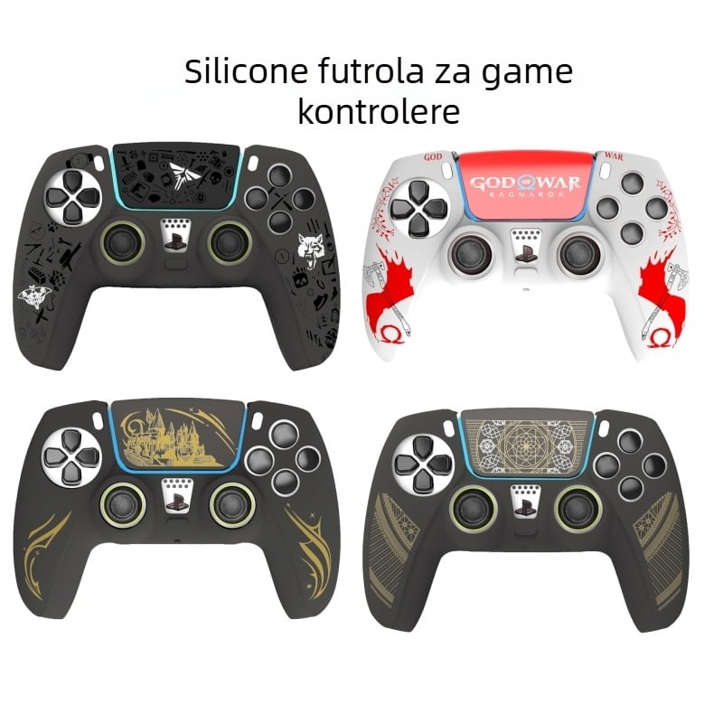 PS5 silikonska zaštitna maska za kontroler s tematskim dizajnom igre – Model UX-009-01, Materijal: Silikon, Kompatibilno s PS5 kontrolerima