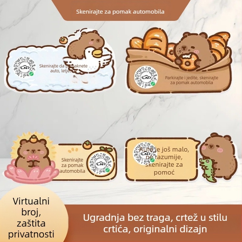 Tablica s brojem za parkiranje - plastika, skriveni tip, bez prilagodbe