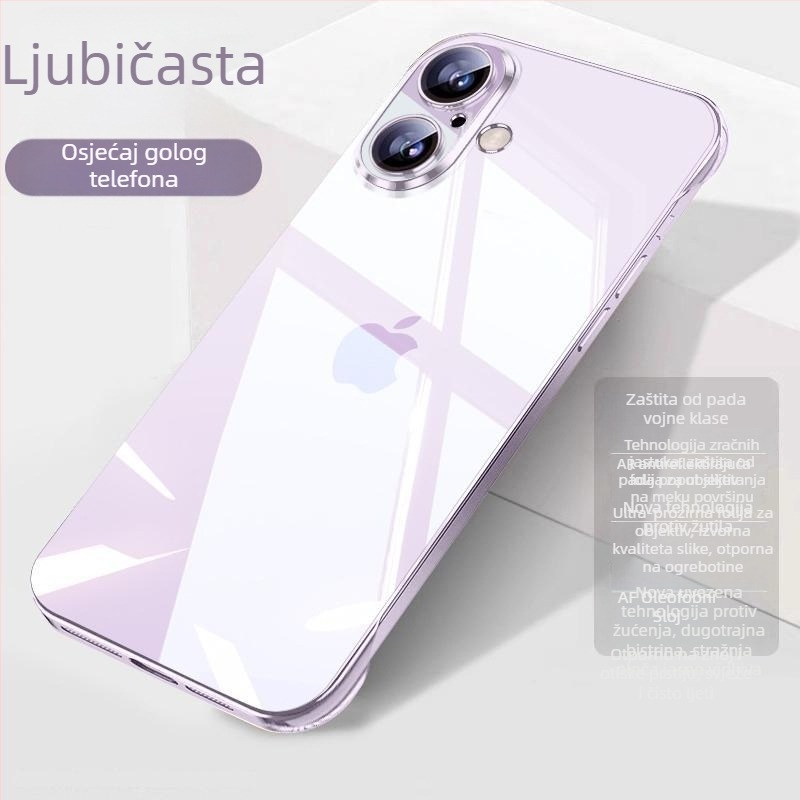 Prozirna bezokvirna tvrda maska za iPhone 17 Pro Max s potpunom zaštitom objektiva