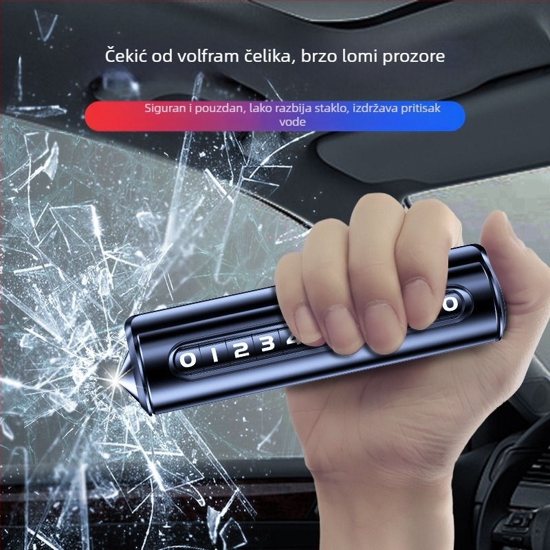 Skriveni automobilni alat – lomitelj prozora i ukrasi za registarsku pločicu/telefon, sigurnosni čekić za parkiranje (Marka: Neck strength; Materijal: Drugo; Podrijetlo: Yiwu; Tip: Skriveno; Model: Drugo)