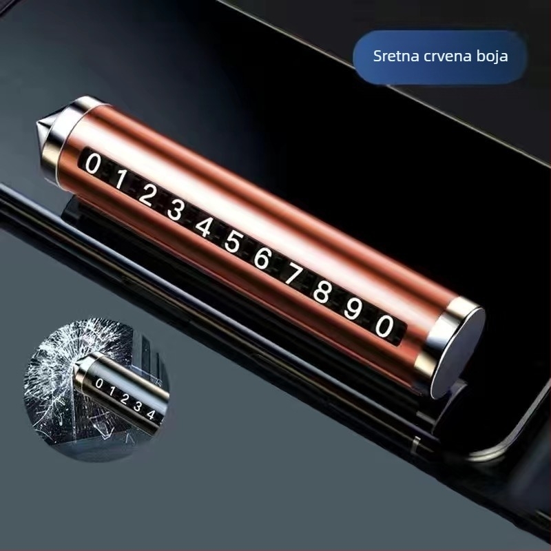 Skriveni automobilni alat – lomitelj prozora i ukrasi za registarsku pločicu/telefon, sigurnosni čekić za parkiranje (Marka: Neck strength; Materijal: Drugo; Podrijetlo: Yiwu; Tip: Skriveno; Model: Drugo)