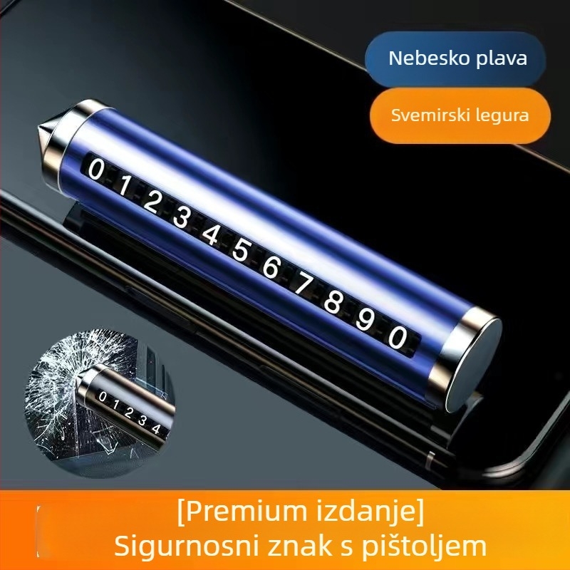 Skriveni automobilni alat – lomitelj prozora i ukrasi za registarsku pločicu/telefon, sigurnosni čekić za parkiranje (Marka: Neck strength; Materijal: Drugo; Podrijetlo: Yiwu; Tip: Skriveno; Model: Drugo)