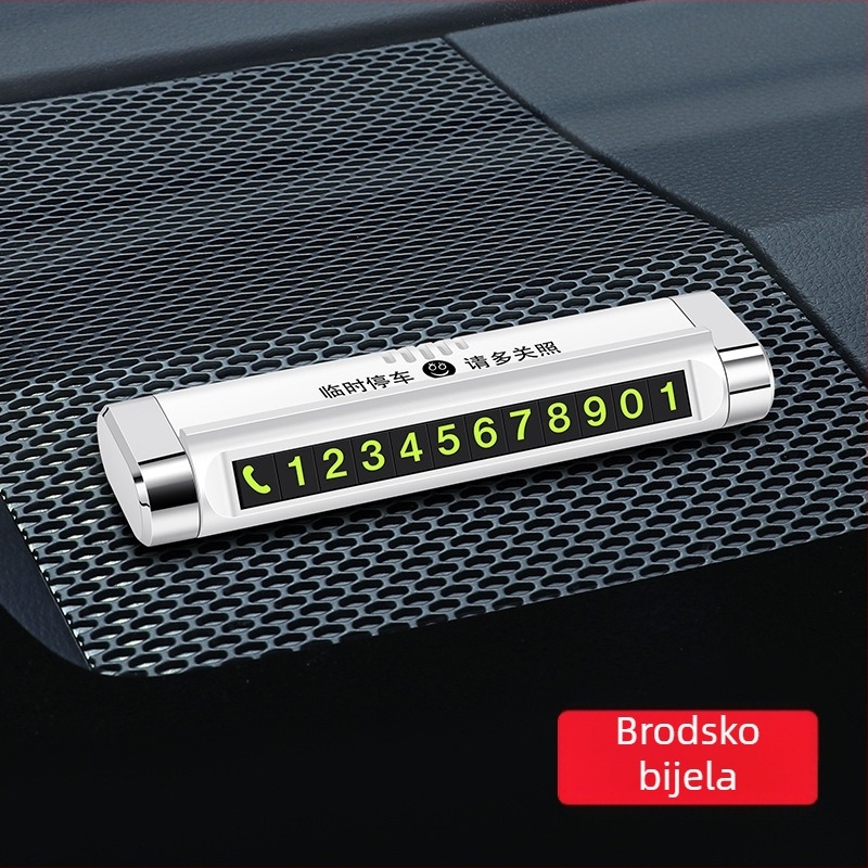 Auto parkirni znak 3-u-1, višefunkcionalni uređaj s privremenom registarskom pločom, sigurnosnim čekićem i kartom za telefon – plastika, model L-1, porijeklo Guangzhou