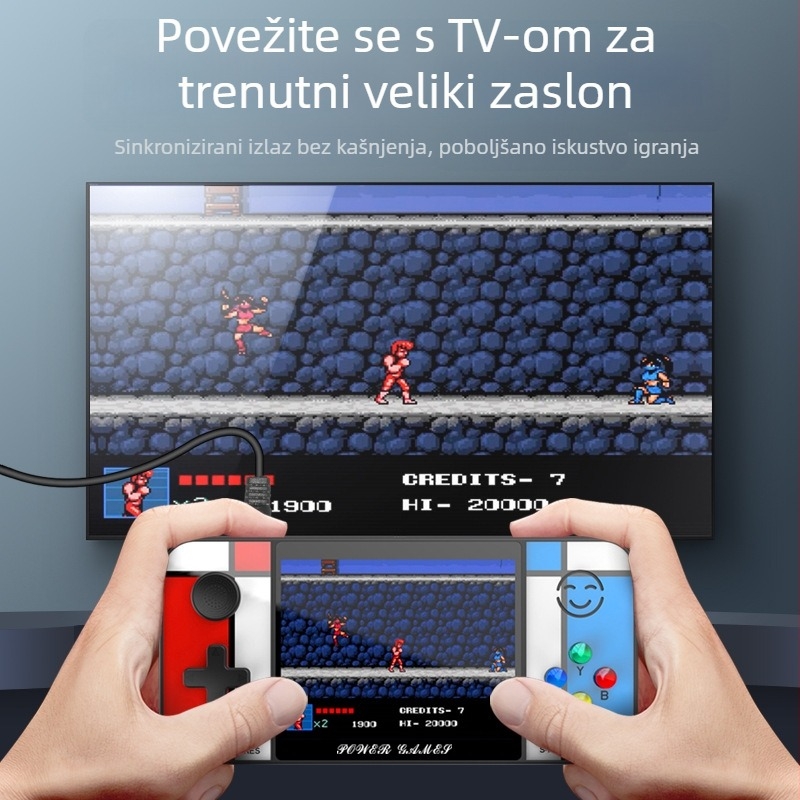 D41 prijenosna konzola za igre s ugrađenom baterijom, 2-u-1 nostalgične retro igre