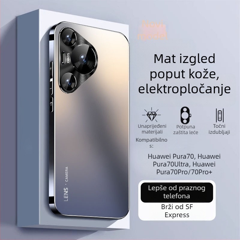 Huawei Pura70 futrola za telefon – mat završna obrada, ultra-tanka, potpuno pokrivena, otpornost na pad, PC materijal