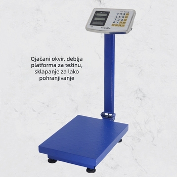 Shen xin – Elektronička stolna vaga 150 kg kapaciteta, elektroničko mjerenje, napajanje: baterija ili mreža, višefunkcionalna