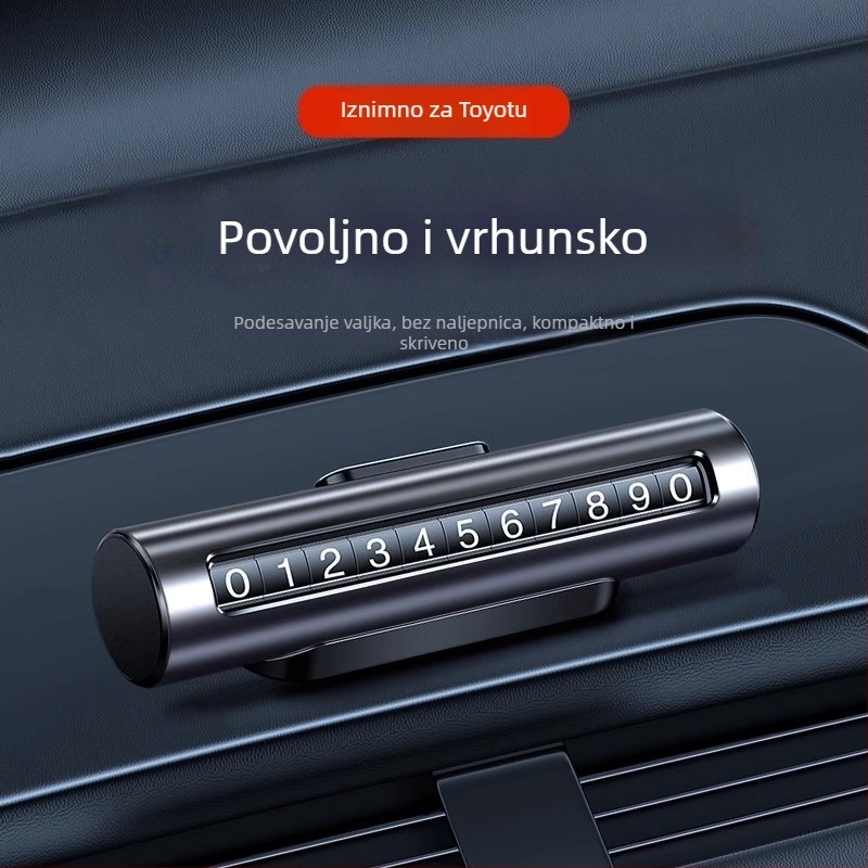 Metalna skrivena kartica za parkiranje automobila s mogućnošću prilagodbe logotipa; tiskanje logotipa dostupno