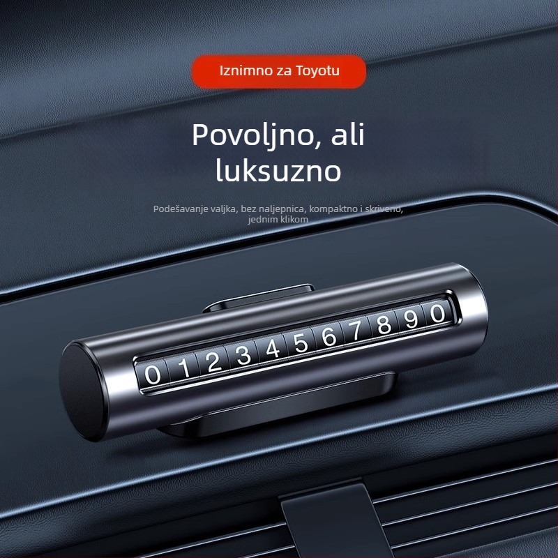 Metalna skrivena kartica za parkiranje automobila s mogućnošću prilagodbe logotipa; tiskanje logotipa dostupno