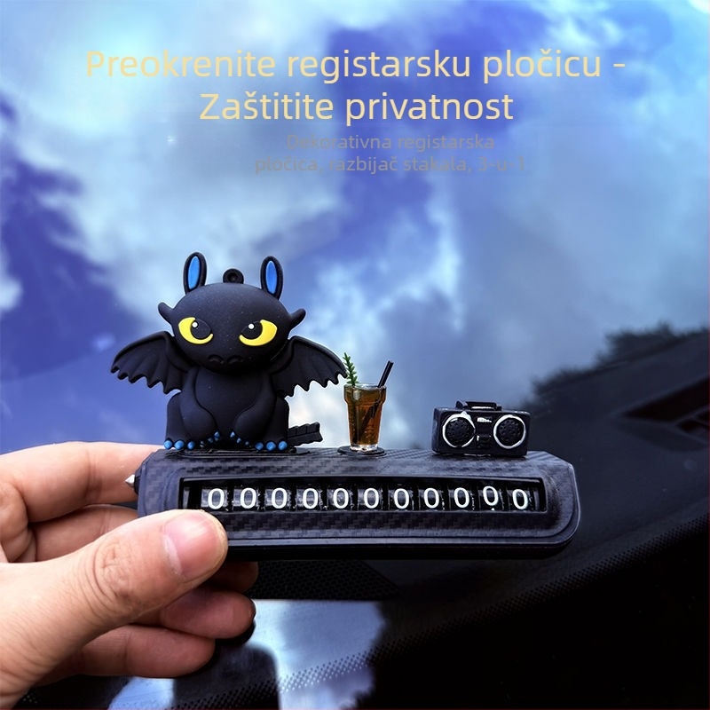 Plastična pločica s telefonskim brojem za automobil, za privremeno parkiranje i premještanje automobila, mogućnost tiskanja logotipa, autorizirana privatna marka
