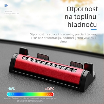 Skrivena parkirna pločica za auto, metalno-plastični nosač, tiskano logo, brend Yikadi