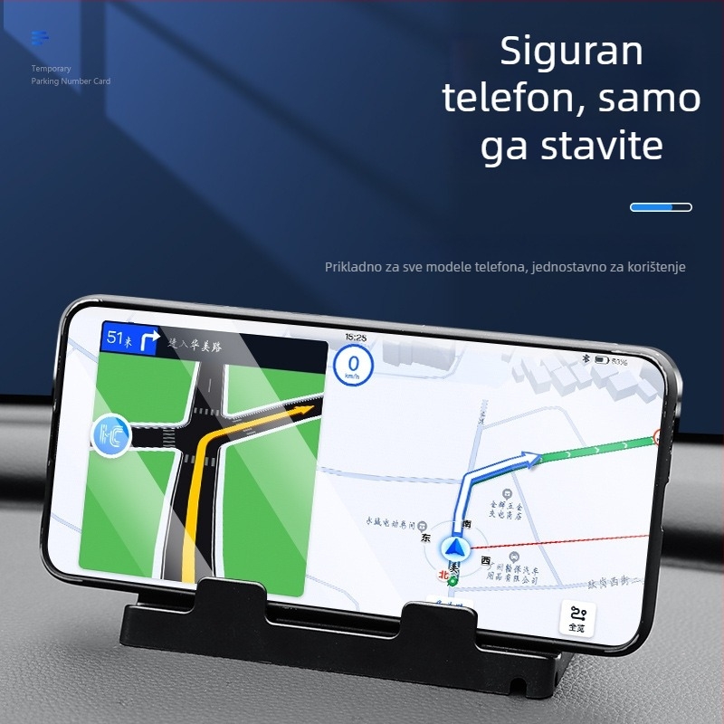 Skrivena parkirna pločica za auto, metalno-plastični nosač, tiskano logo, brend Yikadi