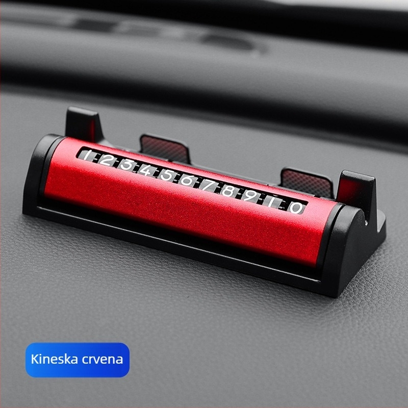 Skrivena parkirna pločica za auto, metalno-plastični nosač, tiskano logo, brend Yikadi