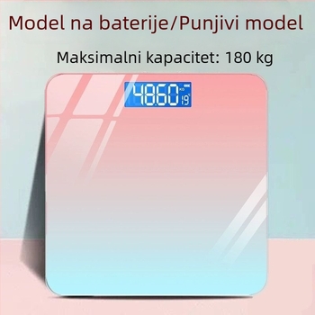 Kućna digitalna vaga za tjelesnu težinu – precizna inteligentna vaga za zdravlje s USB punjenjem