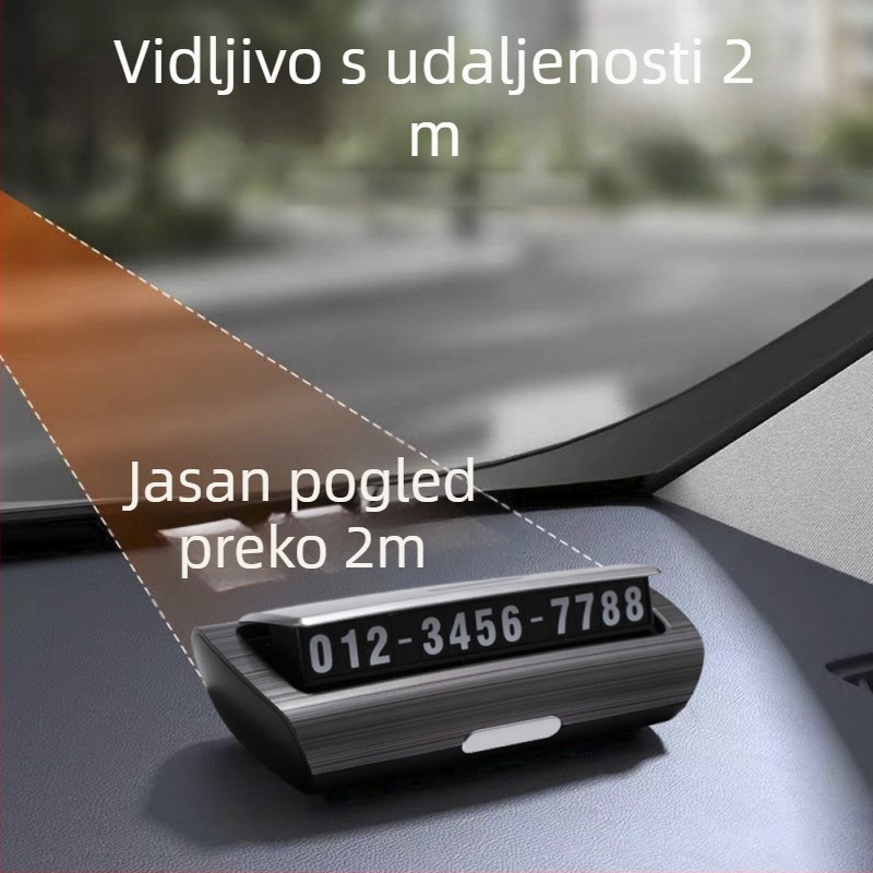 Privremena tablica za parkiranje za automobil – skriveni stil, plastično kućište, noćno svjetlo, mogućnost otiska logotipa