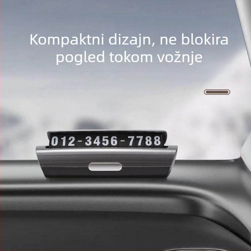 Privremena tablica za parkiranje za automobil – skriveni stil, plastično kućište, noćno svjetlo, mogućnost otiska logotipa