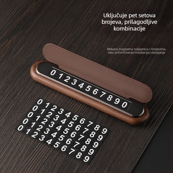Drveni privremeni znak za parkiranje, model s preklopnim poklopcem; marka ms; prilagodljivo uz logotip; licencirana privatna oznaka