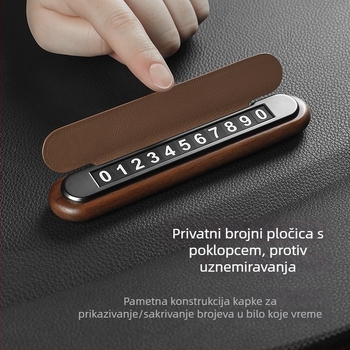 Drveni privremeni znak za parkiranje, model s preklopnim poklopcem; marka ms; prilagodljivo uz logotip; licencirana privatna oznaka