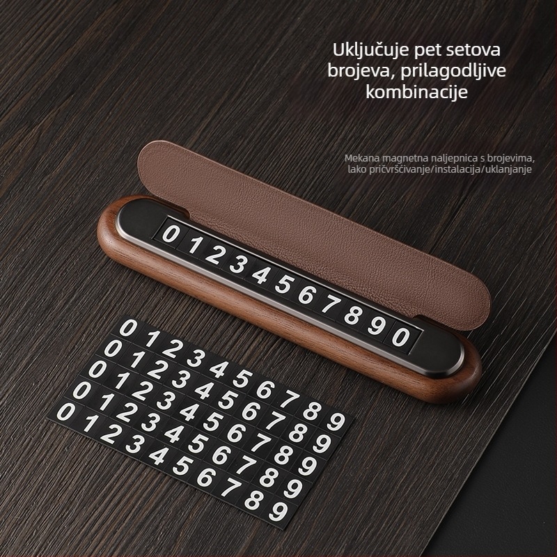 Drveni privremeni znak za parkiranje, model s preklopnim poklopcem; marka ms; prilagodljivo uz logotip; licencirana privatna oznaka