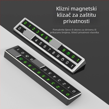 Xunhao skrivena privremena pločica za parkiranje, metalna, model XH-TC105, licencirana privatna oznaka