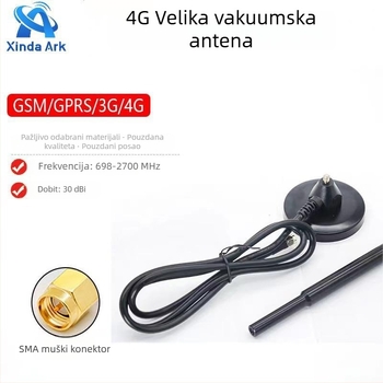 IoT antena za vakuum čašicu na automatima za prodaju, puni opseg 4G/LTE/3G/GSM/GPRS, dobitak 30 dB, impedancija 50 Ω, SWR ≤ 1.5