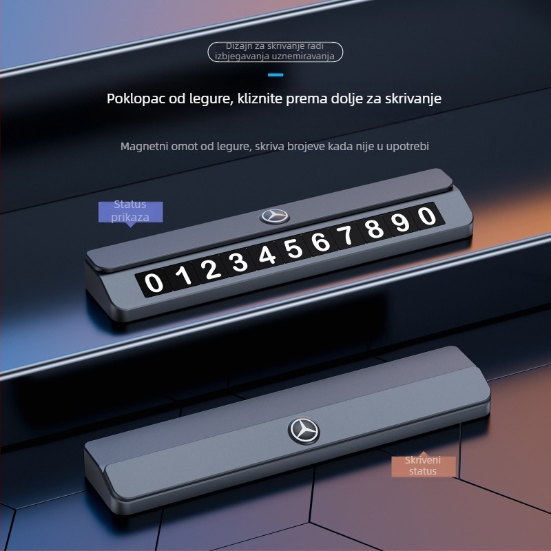 Skriveni znak za parkiranje (Model TC109) – Metal, otisak logotipa, prilagodljiv, licencirana privatna marka